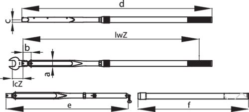 Динамометрический ключ DREMOMETER DXZ 28Z 520-1000 Нм (1251341)